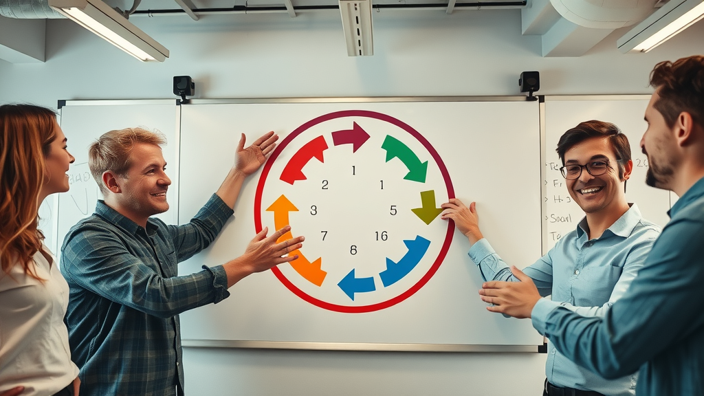 Brand building systems conceptual content engine flywheel diagram