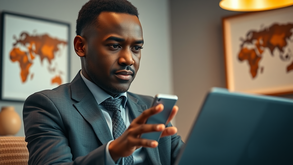 indigenous african business models focused African CEO conducting digital sovereignty audit in modern office
