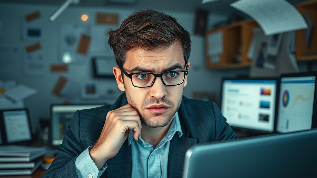 Overwhelmed business founder managing content creation tasks illustrating content engine flywheel explained