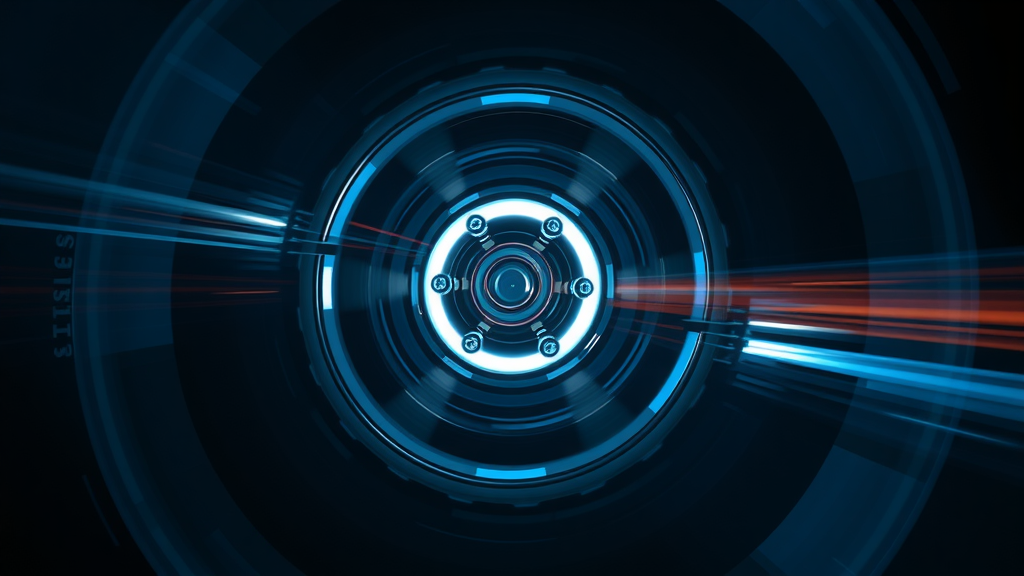 Sleek flywheel graphic spinning dynamically symbolizing content engine flywheel explained momentum