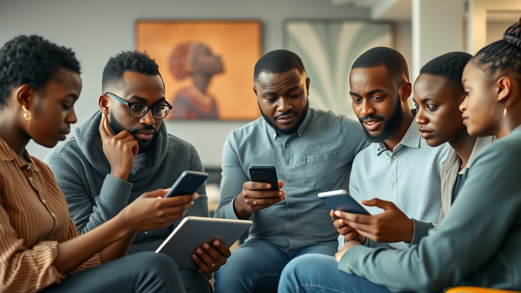 Concerned African entrepreneurs working on digital platforms to understand audience relationships