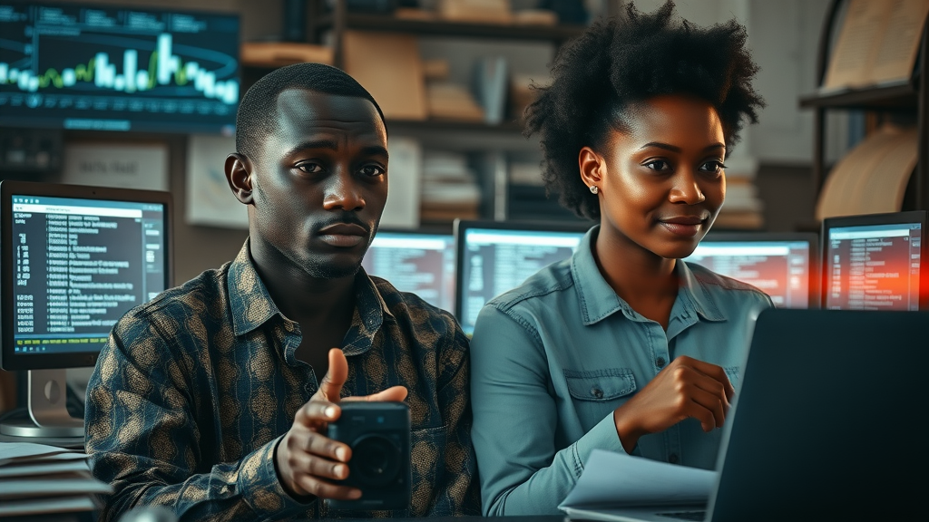 African journalists facing algorithmic biases illustrating challenges in media empire strategy Africa