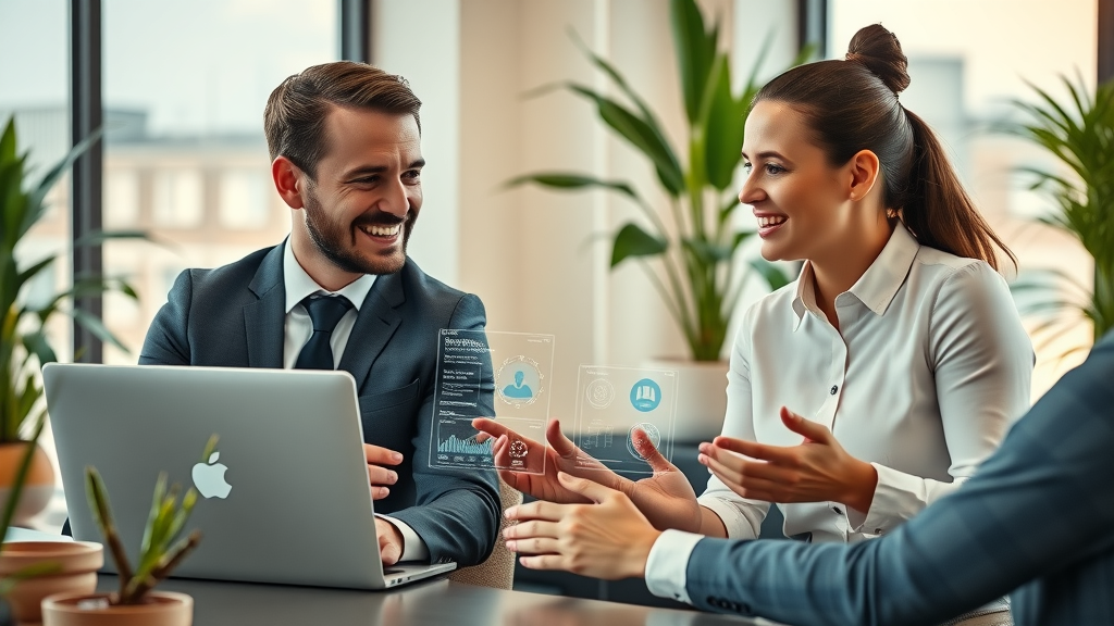 African business professionals collaborating on AI automation strategy in a modern office demonstrating soulful technology automation