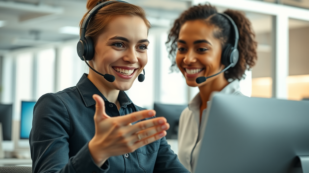 African customer service representative using AI tools to strengthen human connection